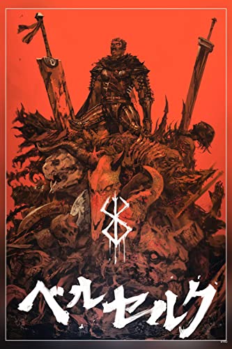 Berserk Guts Black Swordsman Poster - 170GSM 12x18 Unframed